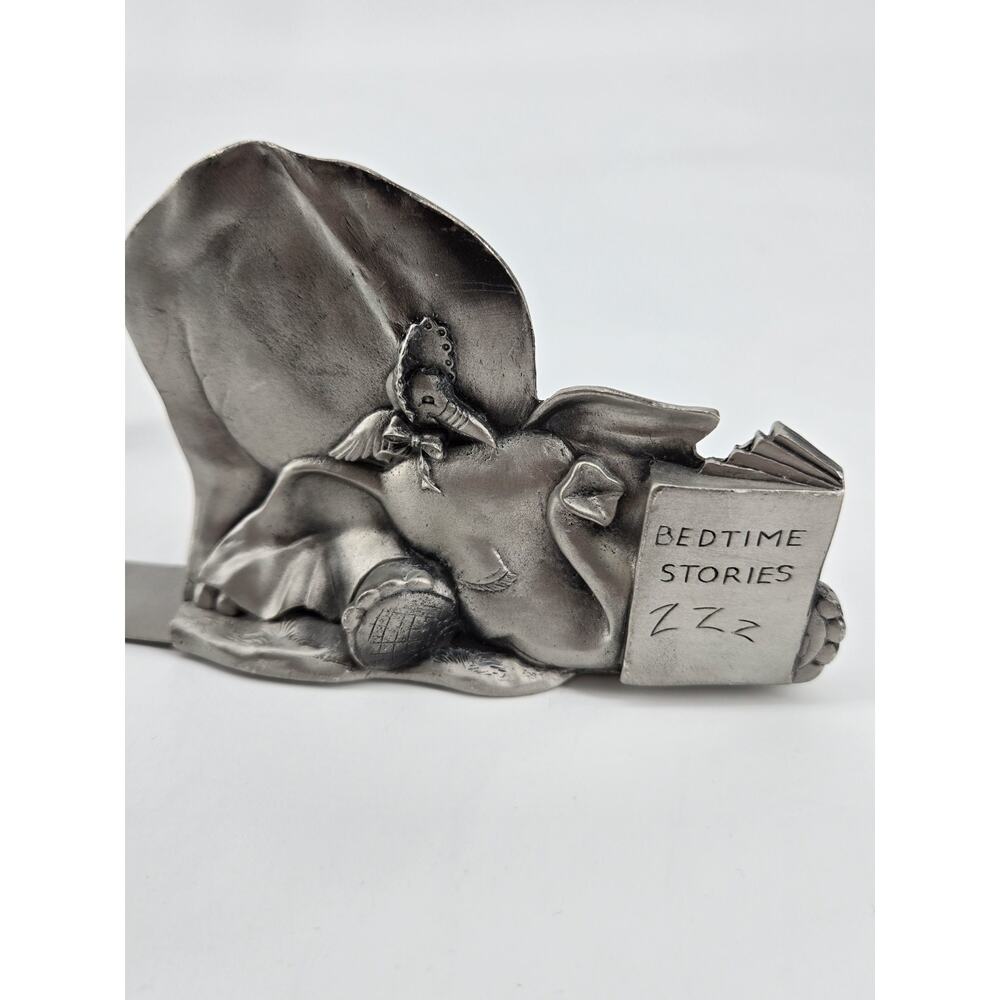 Whimsical Vtg 90s Etain Zinn Seagull Pewter Giraffe Elephant Storytime Bookends - Picture 3 of 16